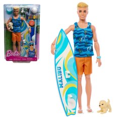 바비 (Barbie) 켄 서프 보드 세트  영화 [바비]에 등장  [옷차림 인형] [3세~] HPT50