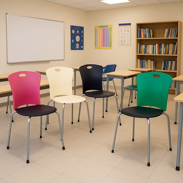 쌓아서 정리 OK! 손잡이 달린 이동형 의자 WB654