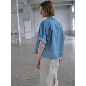 Crop Shirts Blouse  Denim (KE6360M03P)