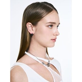 NO.578 [BLACK] ROUND KEY HOLE EARRING