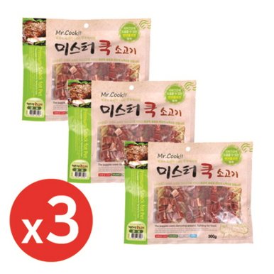 미스터쿡300g 소고기큐브 x3개 강아지간식