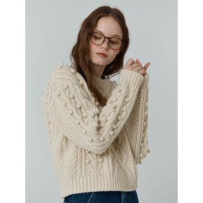 Grandma bell alpaca knit (Ivory)