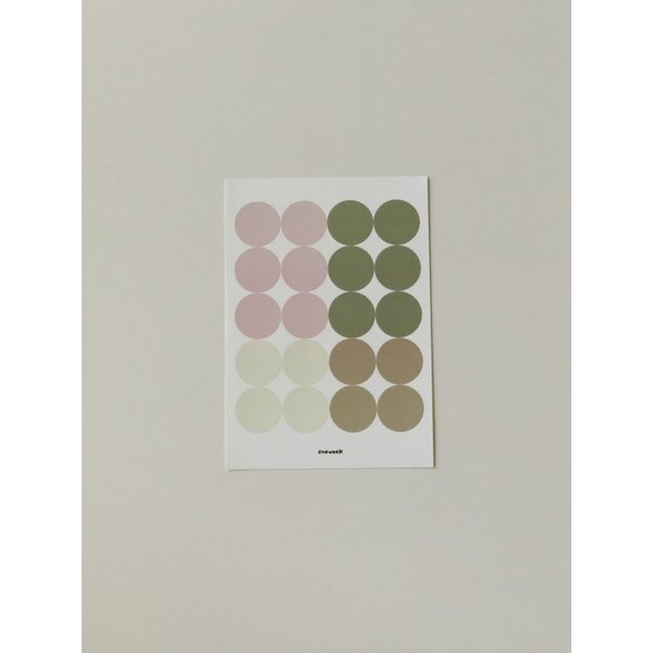 Dot sticker - pink brown + malcha