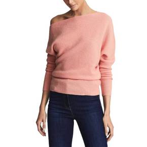 4669632 Reiss Lorni Drape Neck Wool  Cashmere-Blend Sweater