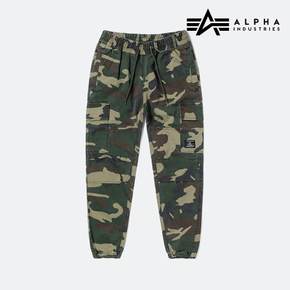 [공식] 알파인더스트리 코튼 조거 팬츠 Woodland Camo