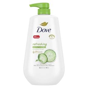 [해외직구] Dove 도브 리프레싱 큐컴버 그린티 바디 워시 905ml