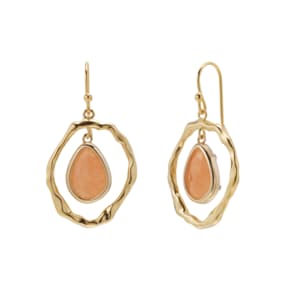 누트 티케 드롭 귀걸이-레드어벤츄린 / Nut Tyche Drop Earring - Red Aventurine