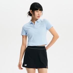 여성 싱글메쉬 세미크롭 오픈카라 반팔티 (SLIM FIT) (NBNFE2W502)