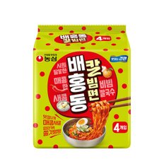 농심 배홍동 칼빔면  4봉