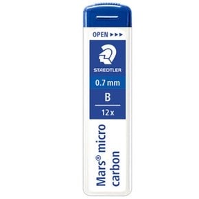 마스 마이크로 카본 샤프심 250  0.7mm(12개입) 250 07-B샤프심