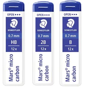 마스 마이크로 카본 샤프심 250  0.7mm(12개입) 250 07-B샤프심