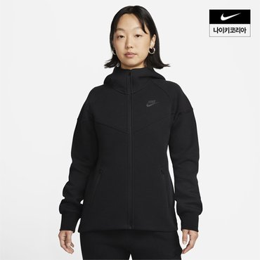 나이키 우먼스 나이키 스포츠웨어 테크 플리스 윈드러너 풀집 후디 NIKE FB8339-010