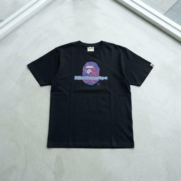 확대된 대표 베이프 핸드프린트 에이프 헤드 티셔츠 M BLACK 001TEM301310BLK