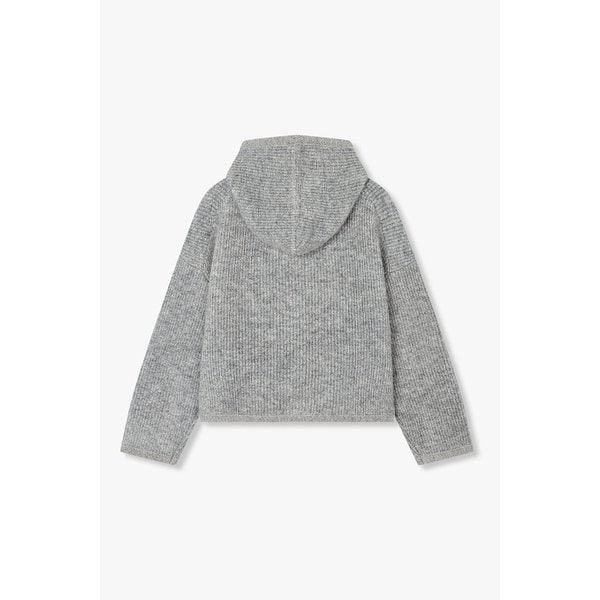 루프 디테일 후드 니트 가디건 7125450106172