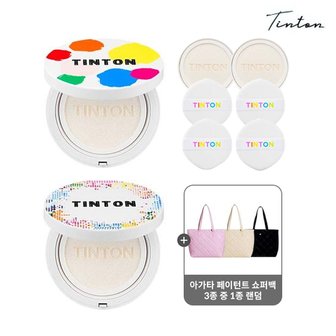  단독 [TINTON] 틴톤 대왕 쿨링 선쿠션 25g x 4개 + 아가타 쇼퍼백 패키지