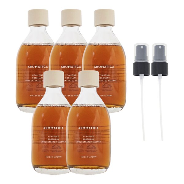 로즈마리 컨센트레이티드 에센스 100ml 5개+펌프 2개