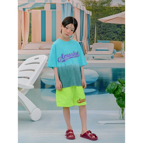 그린 물나염 반팔티_1COLOR (S-MOM)