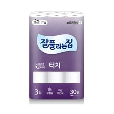 잘풀리는집 깨끗한터치 3겹화장지 30롤