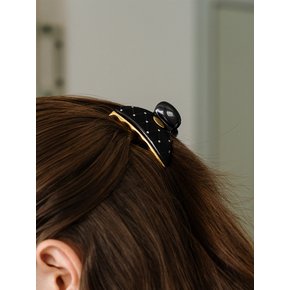 HFS027 Gold edge glitter hair clip