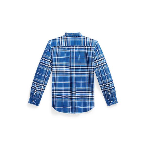 폴로 키즈 남아 8-18세 플래드 코튼 옥스포드 셔츠(CWPOWOVY6820650400)