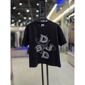 [시흥점] 26 M로고 세미오버 크롭반팔티(블랙)/JHZK10611BK