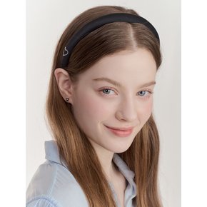 double heart cubic hairband_black