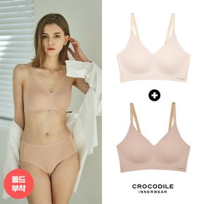 [크로커다일]뉴 라이크라 쉘론 몰드부착 스트랍 감탄브라 1+1 CDWBR4M0607_A