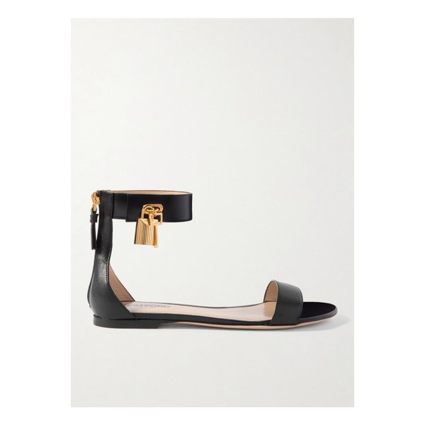 장식 가죽 샌들 블랙 1647597358487228