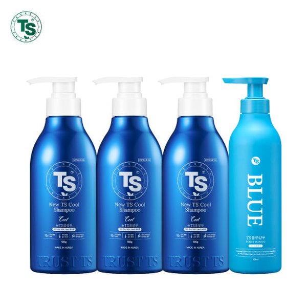뉴TS쿨샴푸 500g*3개+TS블루샴푸 500g*1개