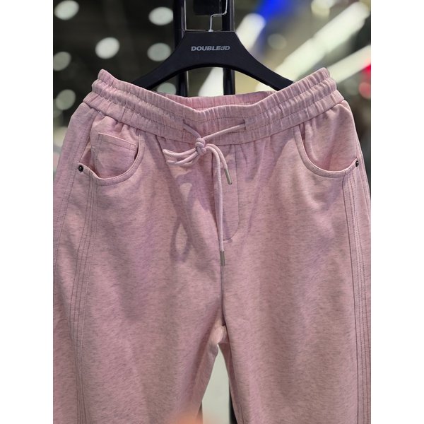 [시흥점] 사이드 베어자수 무지 세미와이드 조거팬츠(남여공용)/JHZZ80419PK