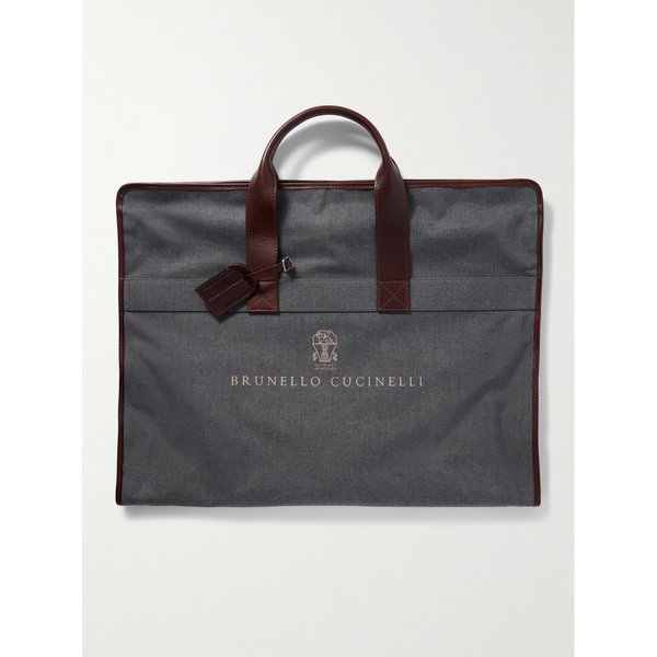 브루넬로쿠치넬리 가죽 트리밍 위빙 수트 케리어 46376663162901772