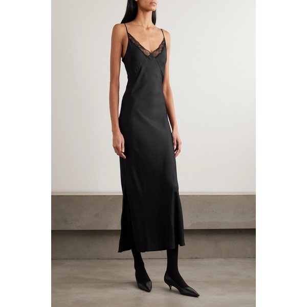 바리나 레이스 트림 실크 트윌 미디 원피스 46376663162955992