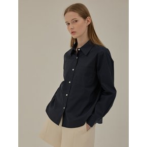 Rohan basic collar shirt_Navy