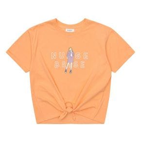 여아 소녀 캐릭터 매듭 반팔 티셔츠 21B3467 OR_P392399039