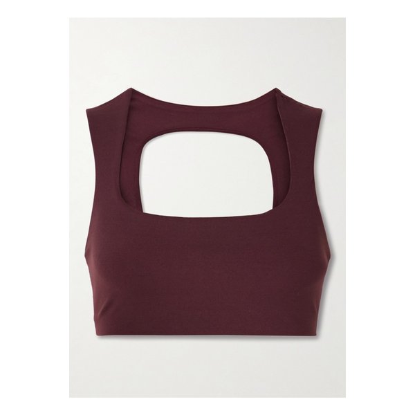 젠비 컷아웃 드라이핏 인피나소프트 스포츠 브라 버건디 46376663162952325