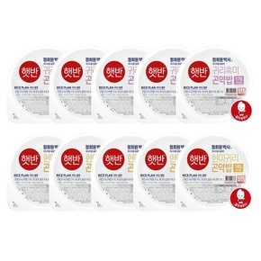 CJ제일제당 햇반 라이스플랜 곤약밥150g 현미귀리 x5개 + 귀리흑미 x5개