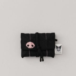 Lucky Pleats Knit Card Wallet Kuromi Rich Black (0JSO5WT40301F)