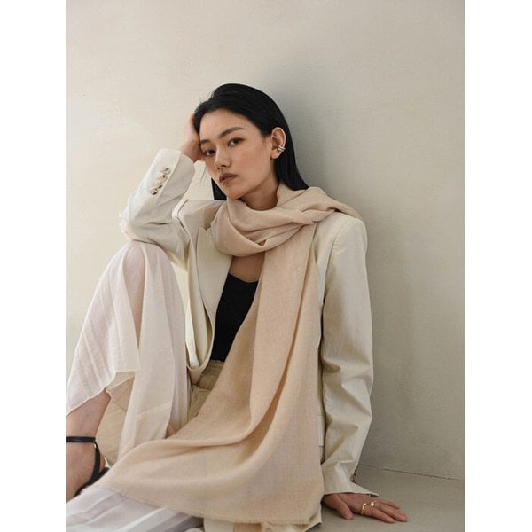 pashmina muffler_Cream beige