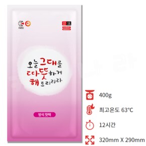 해피데이 방석 핫팩 발열 400g 캐디나라