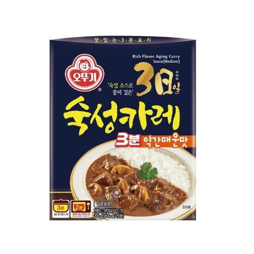 [(주)오뚜기] 오뚜기 3일 숙성카레 3분 약간매운맛, 200g, 1개(1)