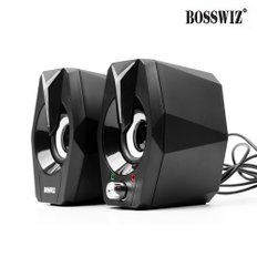 BOSSWIZ RGB 2채널 USB 유선 스피커 BOS-G102U