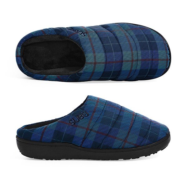 스부 SUBU TARTAN (SB-18) 다운 기모 패딩 슬리퍼