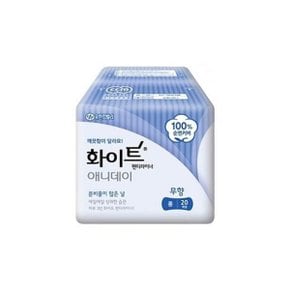 ig)유한)화이트애니데이팬티라이너무향(롱)20p(반품불