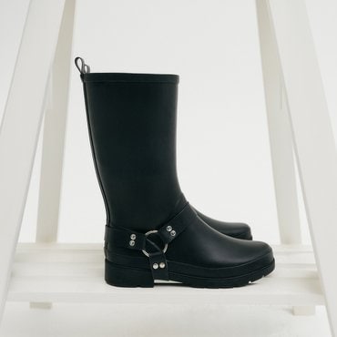 룩캐스트 켈리 버클 레인부츠_블랙 / KELLY BUCKLED RAIN BOOTS_BLACK