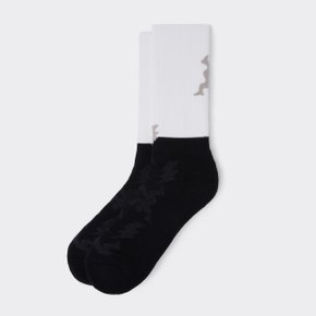White Graphic Block Socks CALAX25519WHX