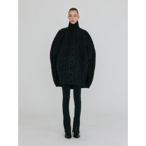 ZO Voluminous High Neck Jacket - Black