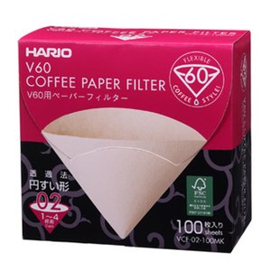 하리오 박스 커피필터 VCF02Y 옐로우 100매