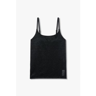 EMPORIO ARMANI 여성 로고 엠브로이더리 메쉬 캐미솔 (0825113502)