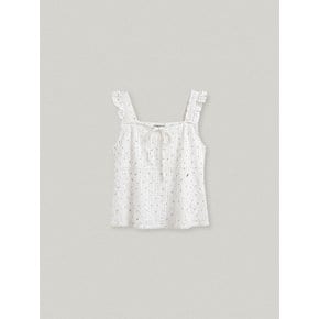 MERLINE RUFFLE BLOUSE (LACE WHITE)