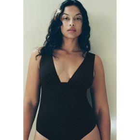 우먼 ZARA 자라 SHAPEWEAR 바디수트 - 컬러   블랙 8827383